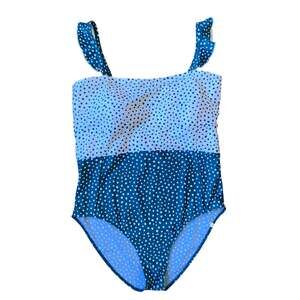 Summersalt One-piece Swimsuit Sz 16 Green & White The Ruffle Oasis